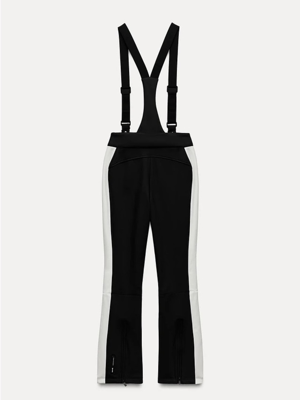 Zara Ski Salopette Black and White Suspender Ski Pants